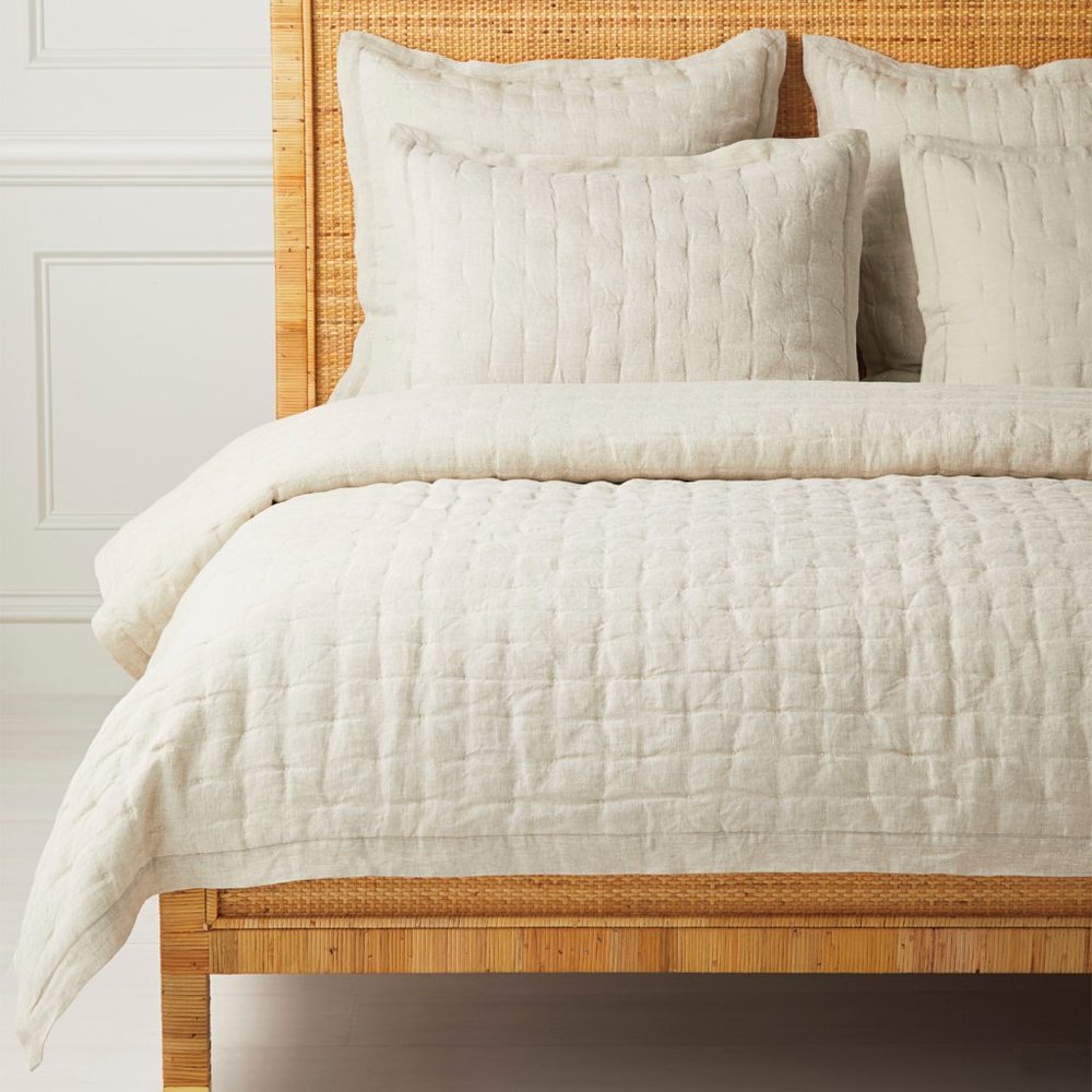 Bundle of 3 Serena Lily Sutter Quilted Flax Shams King